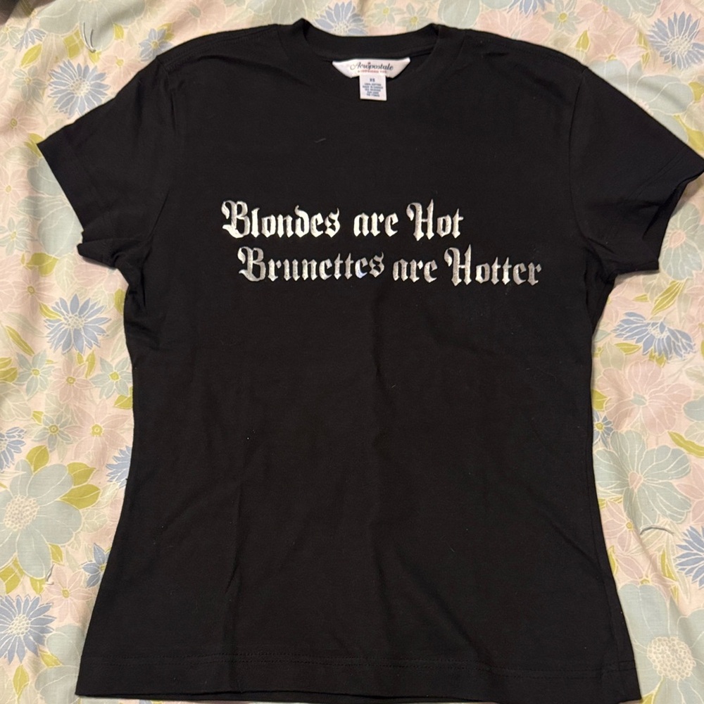 Aeropostale Black Tee with Bold Statement